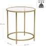 Round glass side table small coffee table - Free Delivery Nationwide Image 3