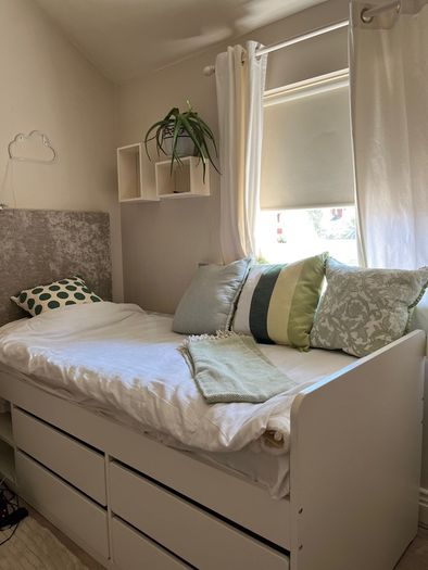 IKEA bed frame with storage