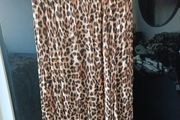 Leopard print Pleated Midi skirt