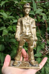 Vintage Brass Coal Miner 8,2"