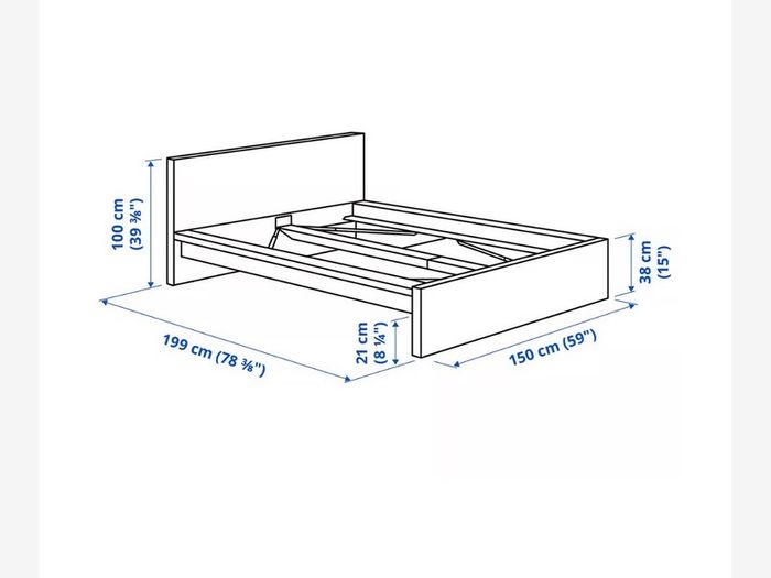 malm double bed frame