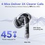 2025 Wireless Earbuds, Bluetooth 5.3 Headphones in Ear with 4 HD Mics, 40H Bluetooth Earbuds Deep Bass HiFi Stereo, Mini Ear Buds ENC Noise Cancelling, IP7 Waterproof for Running-S56 Image 6