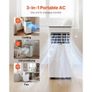 Air Conditioner, 9000 BTU 2.6kW 3-in-1 Standing Cooling Ac Unit, LED Touch Panel & Remote Control, 24h Timer, Cooling/Dehumidifier/Fan Mode for Room Indoor, White, Energy Efficiency: A Image 3