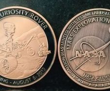 Large NASA commemorative coin - Mars Curiosity Rover