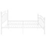 Bed Frame White Metal 200x200 cm Image 4