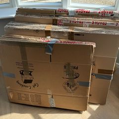 Cardboard moving boxes