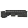 12 Piece Garden Pallet Lounge Set Solid Pinewood Dark Grey Image 4