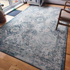 IKEA x-large rug, 200x300. grey/ green/navy tones