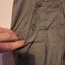 SALE!  Khaki Cargo Trousers with Floral Embroidery Image 4