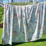 stunning floral on a grey background curtains Image 10