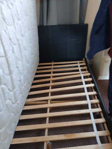 the bed