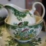Johnson Bros Bird of Paradise Vintage Green Ironstone Tea Set (18pc, c.1950s) Image 4