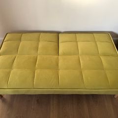 Sofa Bed with Wooden Oak Legs