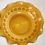 Davidson Amber Glass Blackberry Prunt Dish/Bowl 1960's Image 2