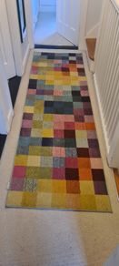 Rug with muliti colour square pattern