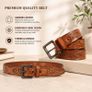 Unisex Genuine Leather Tooled Belt Vintage Floral Western Leather Belt Image 5