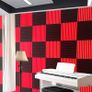 96Pack Red/black Absorb the echo Acoustic Foam Panel Wedge Studio Soundproofing Wall Tiles 12" X 12" X 1" MULTIPLE COLOURS AVAILABLE (FREE POSTAGE) Image 5