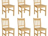 Dining Chairs 6 pcs Pinewood