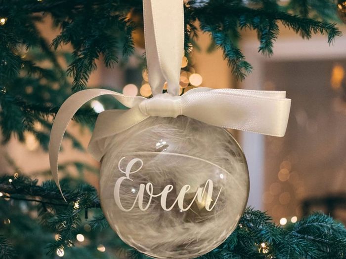 Personalised Christmas Bauble decoration with gift box