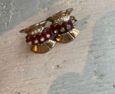 Antique Screw in Art Deco Earrings Stones missing