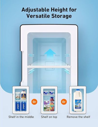 FREE P&P Mini Fridge 6 Litre / 8 Can | Cooler and Warmer | AC/DC | Small Fridge for Bedrooms, Car, Drinks, Beauty, Skincare, Travel