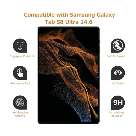 For Samsung Galaxy Tab S8 Ultra Tempered Glass Screen Protector Saver X900 X906 New - FHT36SMTG