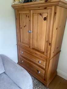 Antique pine cupboard / wardrobe