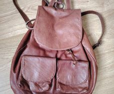 Brown Leather Backpack