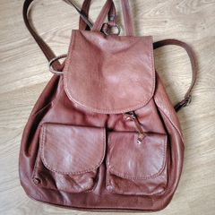 Brown Leather Backpack