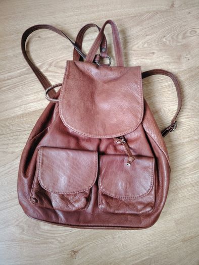 Brown Leather Backpack