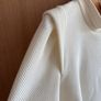 Vanilia cream waffle long sleeve top size 10 Image 5
