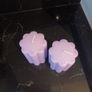 2 lilac pillar ridged candles Image 3