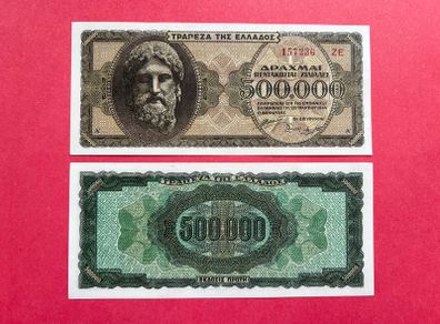 Greece  500,000 Drachmai  1944  Pick 126a. ( Uncirculated )