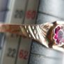 Vintage 9Ct Gold 375 Five Stone Garnet Solid Gold Ring 1,49g size S Image 8