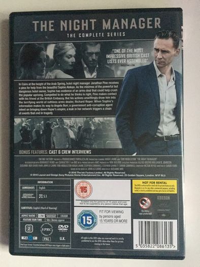 The Night Manager [2016] (Hugh Laurie & Tom Hiddleston) Complete Series [DVD TV Boxsets]