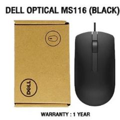 Dell MS116 Wired USB Optical Mouse 1000 dpi (New)