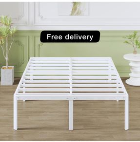 Super King Bed Frame 46 cm High with Rounded Corners, Heavy Duty Metal Bed Frames 6ft
