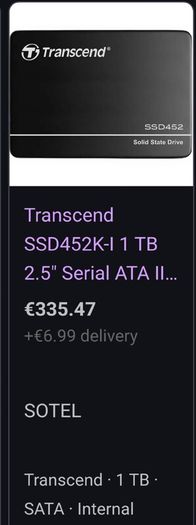 Transcend SSD452K-I | 1 TB | 2.5" Serial ATA III 3D TLC | Brand New | Can Also Post |