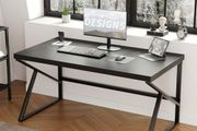 Computer Desk, Modern Industrial Home Office Desk, PC Desk for Student Work Writing Study Gaming, Metal Wood Computer Table in Bedroom Workstation, Study PC Work Gaming Desks, 140cm