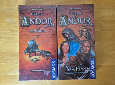 Legends of Andor Board Game Expansions Set (The Star Shield & New Heroes) - Brand New Sealed