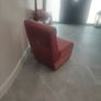 Vintage Pink Velvet Slipper Chair Image 4