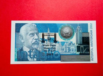 Test  Banknote  2002. World Paper  Money  Fair  2019  ( Uncirculated )