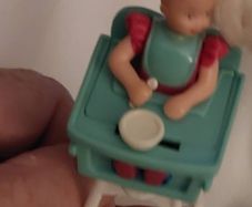 Vintage Barbie doll in Highchair (516) 1