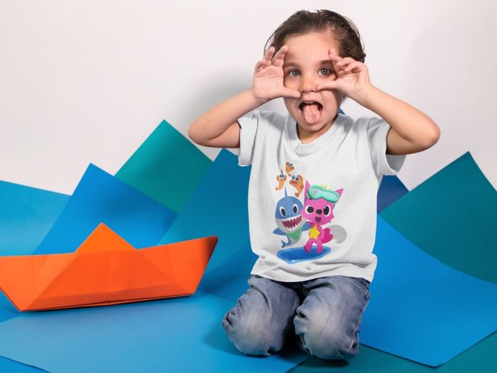 Baby shark themed t-shirt for kids great gift present idea