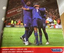 Old 2004/5 Arsenal Program v Portsmouth