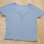 Size XS - A Cute Baby Blue Floral Tee - # Image 2