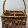 Wicker 4 bottle basket Image 4