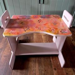 Handmade Kids Activity Table  Height Adjustable  Flat Pack (No Screws)