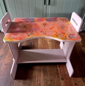 Handmade Kids Activity Table  Height Adjustable  Flat Pack (No Screws)