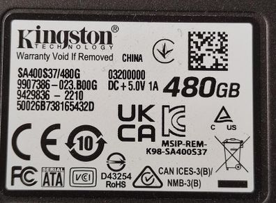Kingston 480 Gb SSD